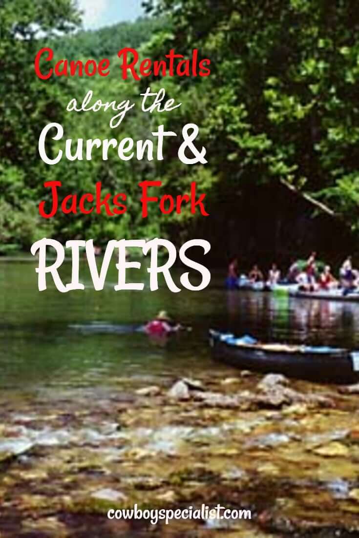 Canoe Rentals along the Current and Jacks Fork Rivers
