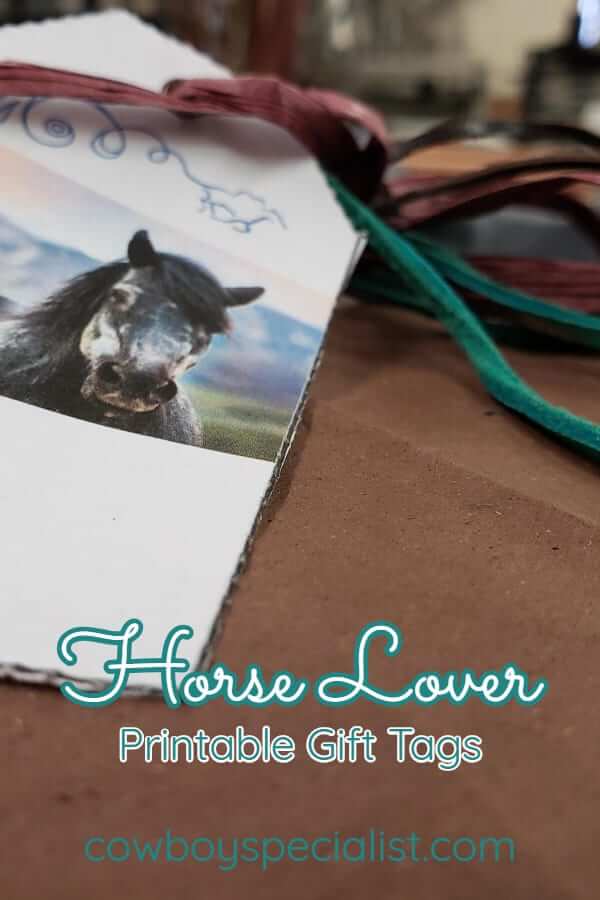 Horse Lover Printable Gift Tags